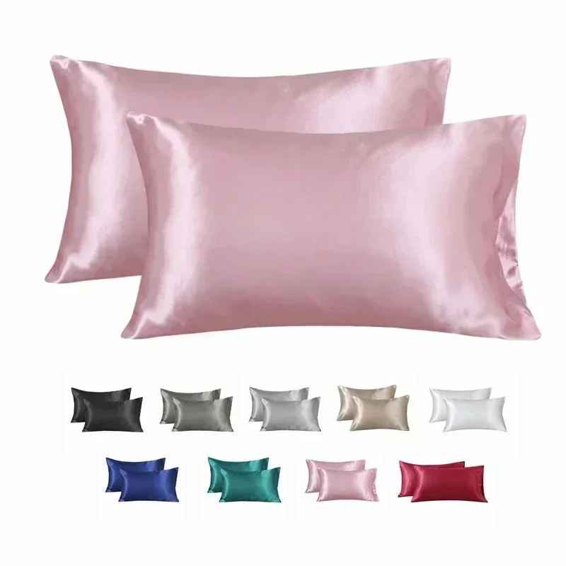Silk Pillowcase - 100% シルク枕カバー枕カバーシルキーサテンヘアビューティー枕カバー快適な枕カバー家の装飾枕カバー。