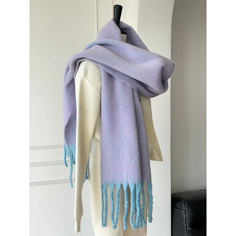 Cashmere Scarf - 新作ファッション・モヘア・スカーフ。レディース・メンズ。秋・冬に最適。厚手で柔らかく、暖かく、高品質で、さまざまな着こなしに合わせやすい、カシミヤ風のショール。