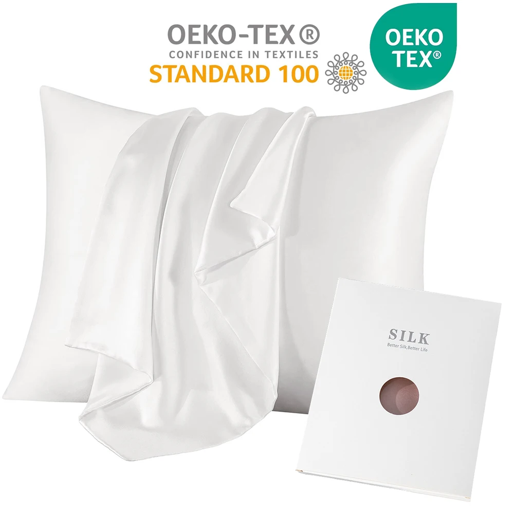 Silk Pillowcase - 6A 30MM 100%両面純粋天然桑絹枕カバー、高級高品質シルク枕カバー（隠しジッパー付き）