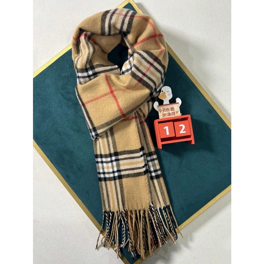 Cashmere Scarf - カシミヤ暖かいスカーフ女性デザイン冬男性ショールラップ 2025 チェック柄女性