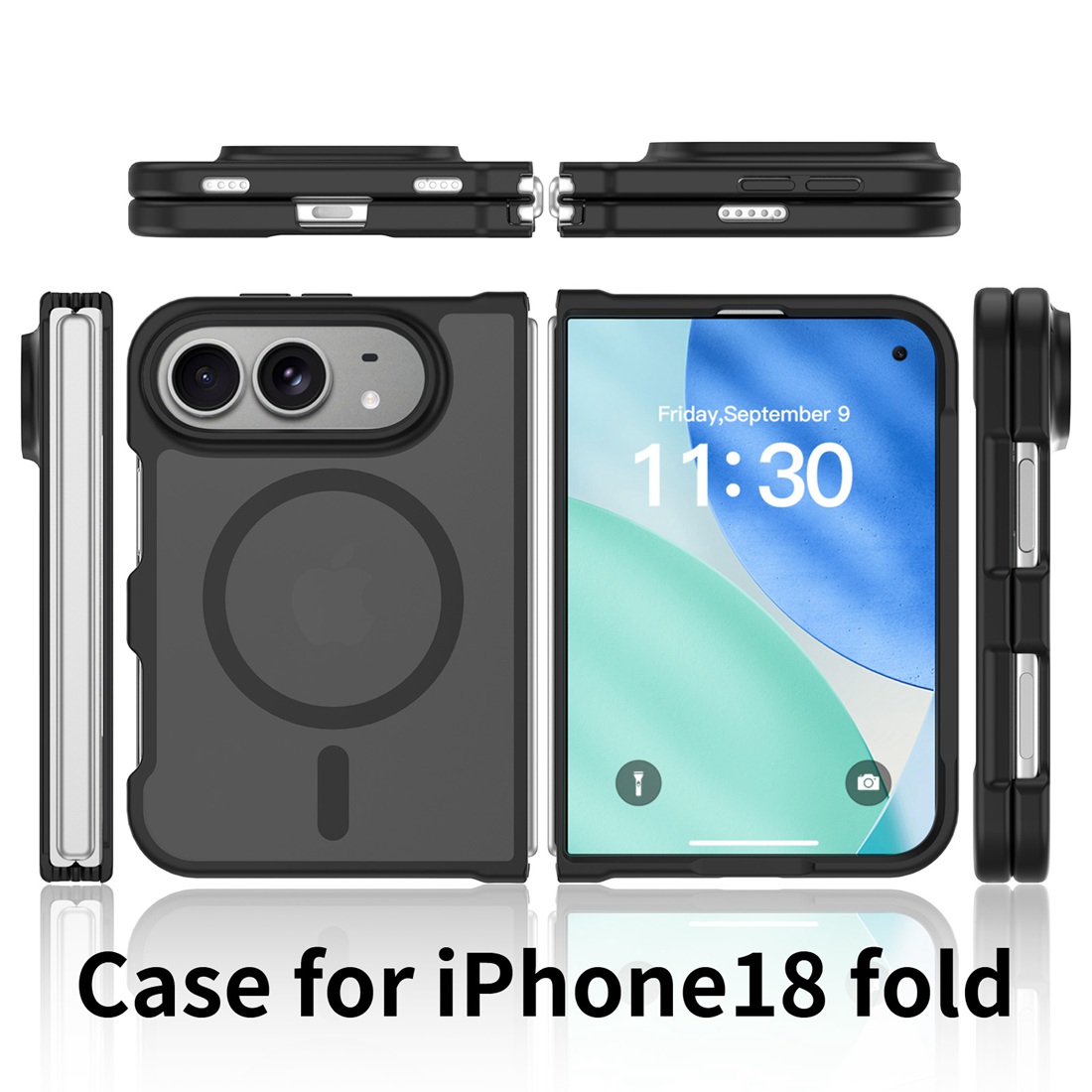 Premium Cigar Case - プレミアムフロストトランスルーセントスキンフィールマグネティックケース iPhone Ultra 18 Fold用 MagSafe対応