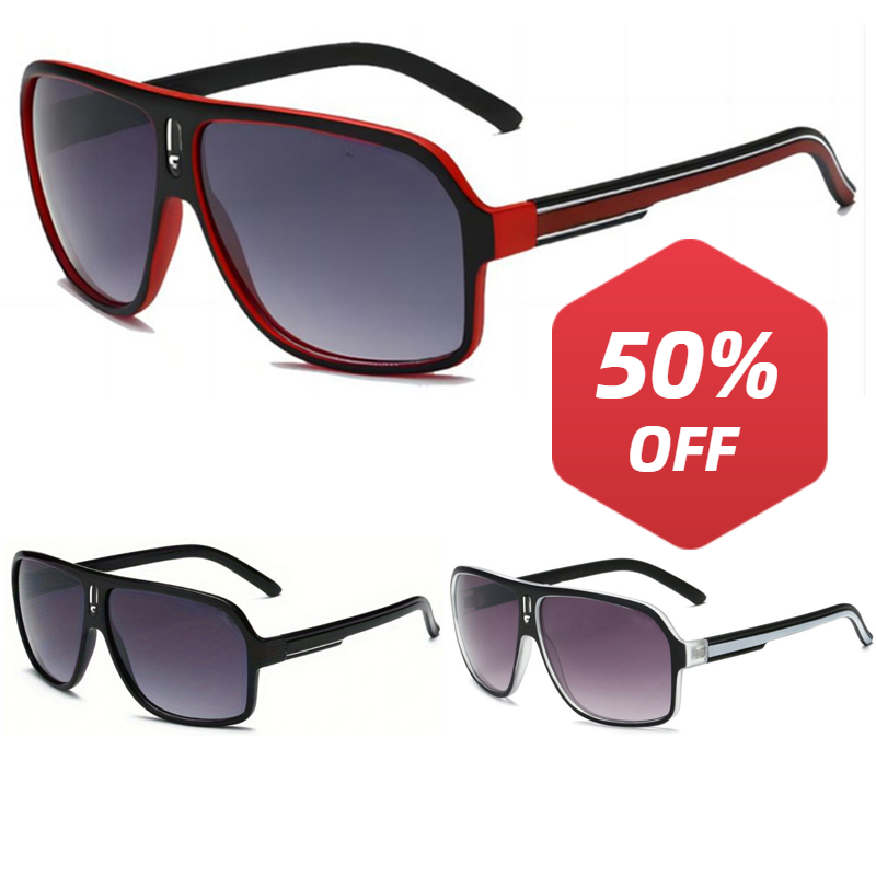 Sunglasses Uv400 - 大きな曲線のレトロなスタイルのファッショナブルなメガネ、非常に耐久性のある、ABS レンズ、カジュアルウェア、デイリーファッションメガネに適しています。
