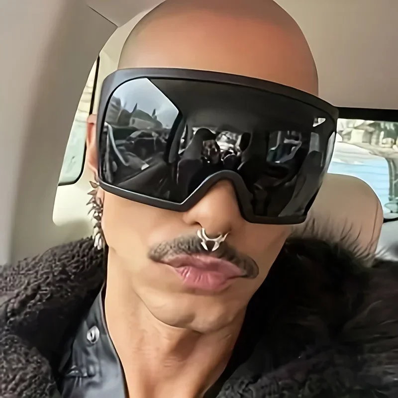 新作オーバーサイズサングラス、男性用、風を防ぐデザイン、大判 - Sunglasses Uv400 のレビューと価格