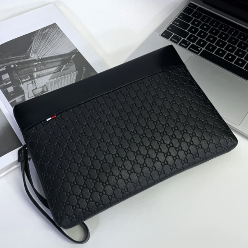 デザイナービジネスバッグレザーメンズクラッチバッグファッショ - Leather Wallet Men のレビューと価格