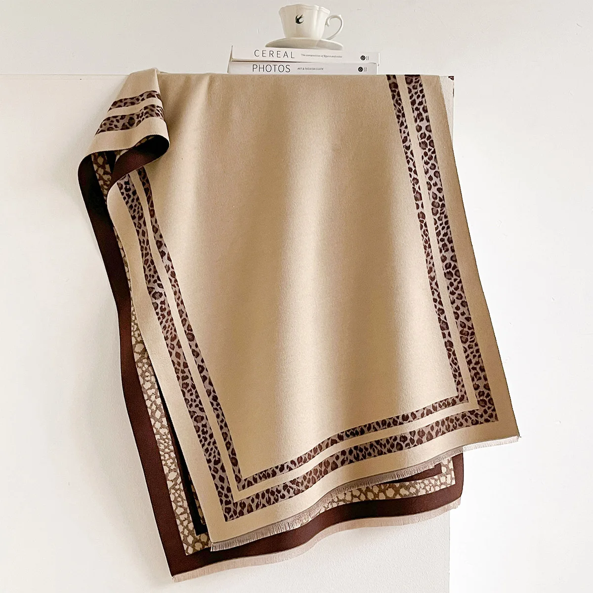 冬用、リバーシブル、暖かい、大判ショール、無地、厚手のパシュ - Cashmere Scarf のレビューと価格