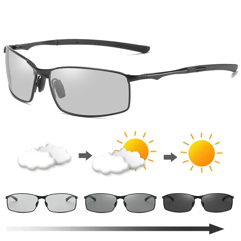 調光レンズ搭載、男女兼用、偏光サングラス、男性用、金属フレー - Sunglasses Uv400 のレビューと価格