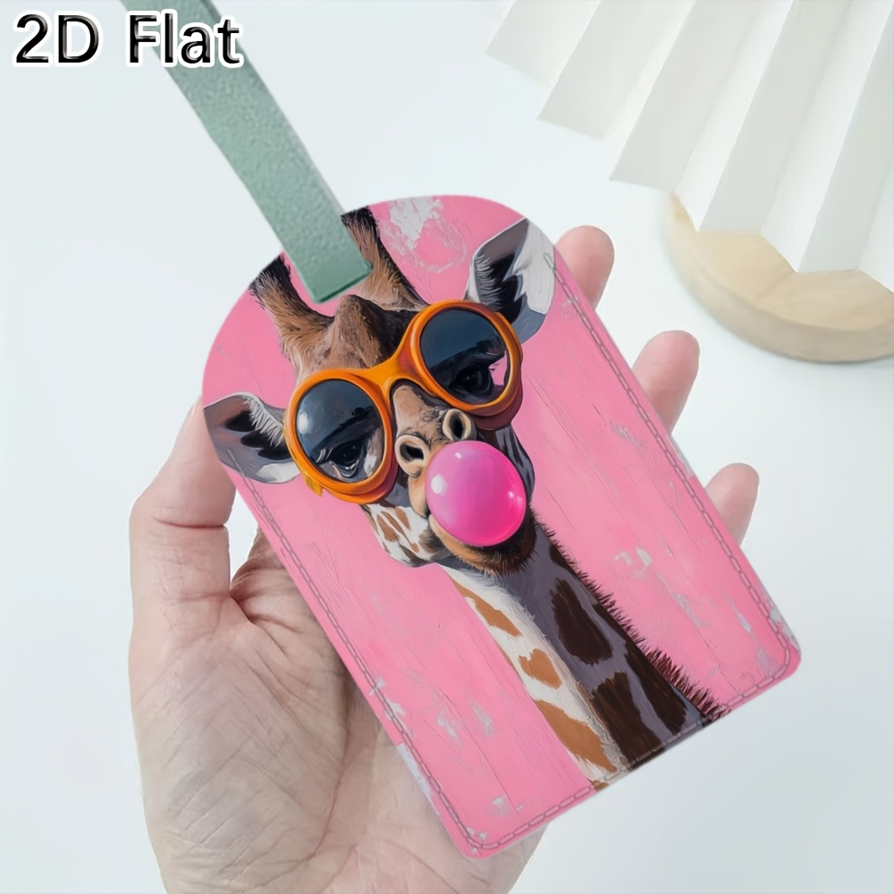 かわいいキリンの荷物タグ、メガネとバブルガムのプリント入り旅 - Travel Luggage Set のレビューと価格