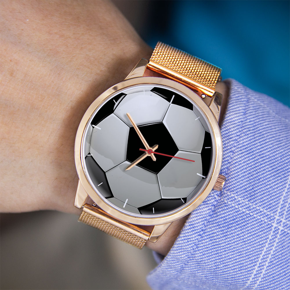 サッカー フットボール デザイン ファン シルバー メンズ腕 - Gold Plated Jewelry のレビューと価格