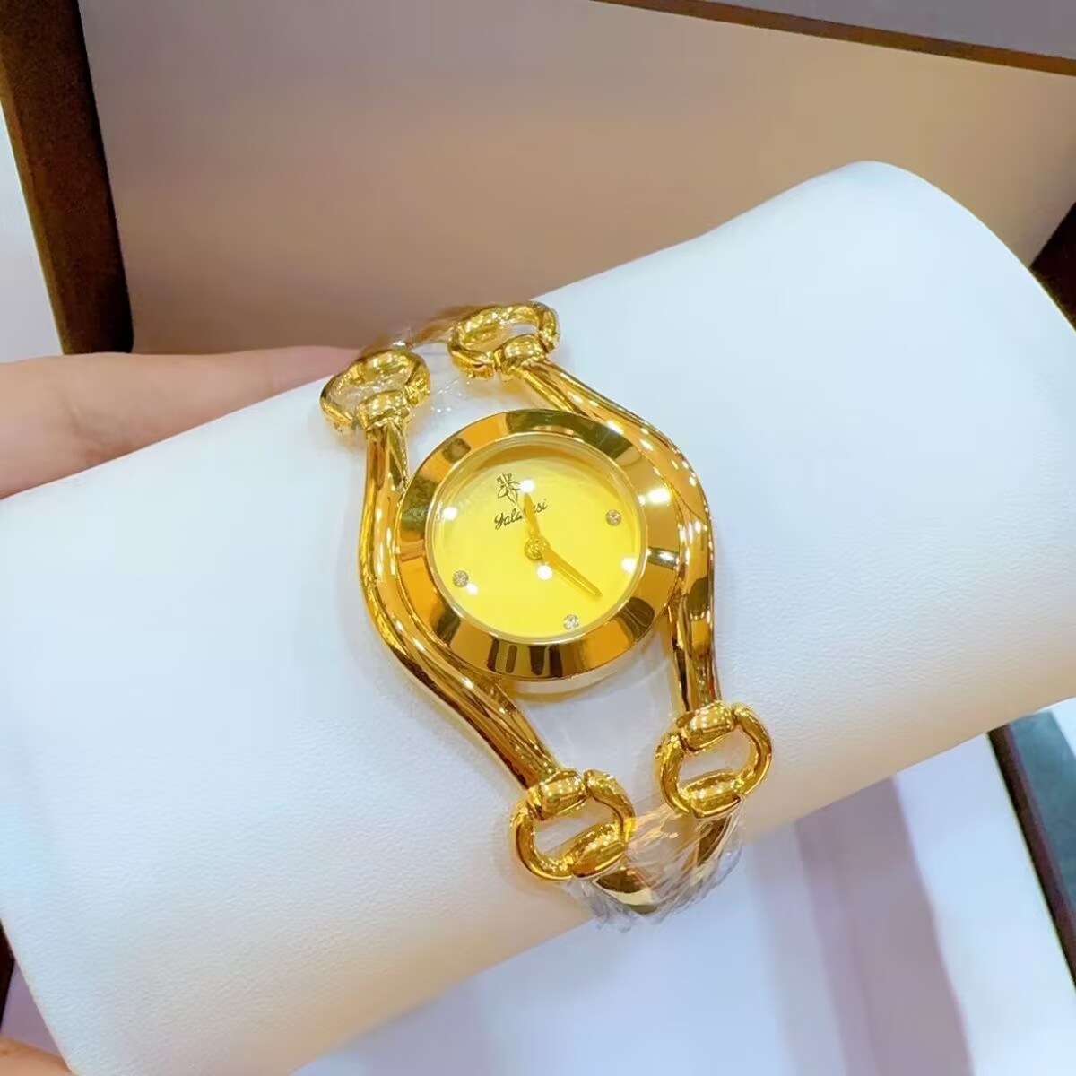 新しいフランスドバイ 24 K ゴールドメッキ腕時計ウェディ - Gold Plated Jewelry のレビューと価格