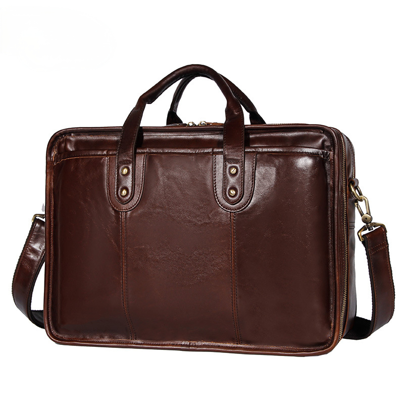 メンズ トップグレイン牛革製 ブリーフケース 15インチ対応 - Leather Briefcase のレビューと価格