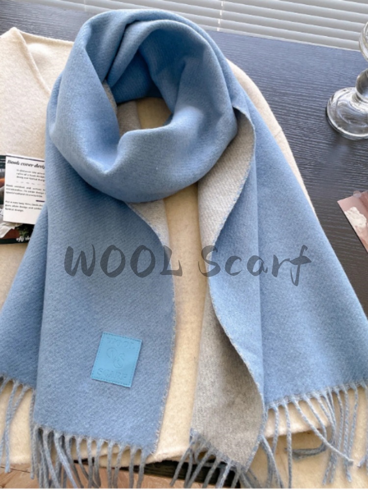 新しいウール冬厚手暖かいスカーフ女性カシミヤショールとラップ - Cashmere Scarf のレビューと価格