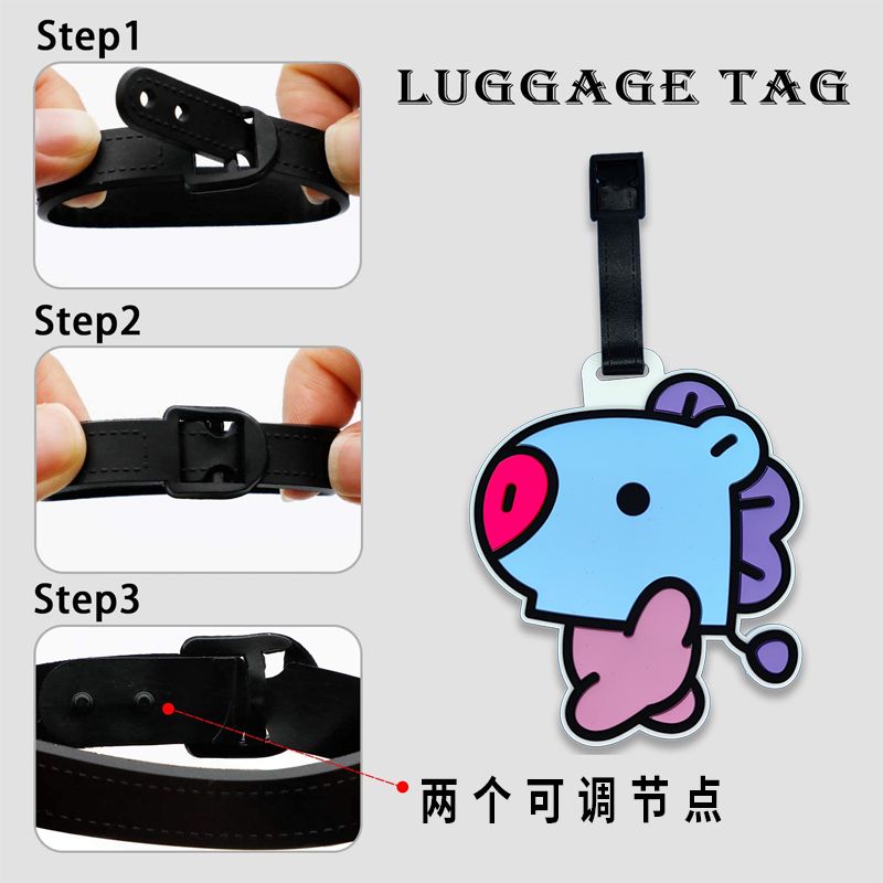BT21の可愛いキャラクターが描かれたキーチェーン。男女兼用 - Travel Luggage Set のレビューと価格