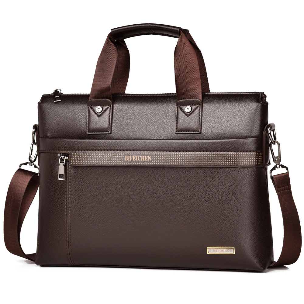 2026 新しい高級ブランド男のハンドバッグ革ラップトップブ - Leather Briefcase のレビューと価格