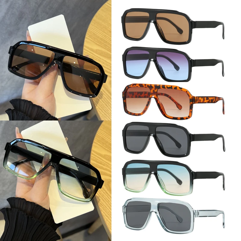 1個入り、大きめのスクエア型、光を遮断するサングラス。男女兼 - Sunglasses Uv400 のレビューと価格
