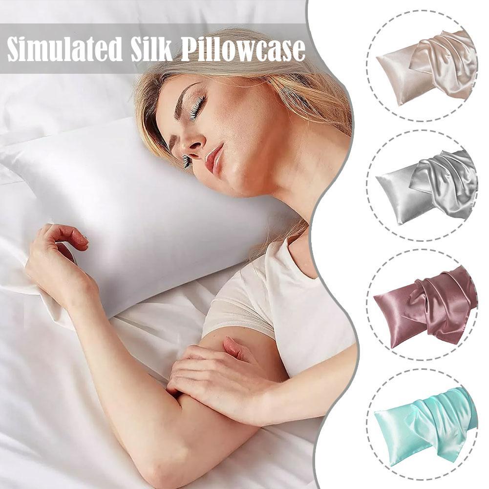 高級サテン枕カバーヘアスキンシルクサテン枕カバー 51 ×  - Silk Pillowcase のレビューと価格