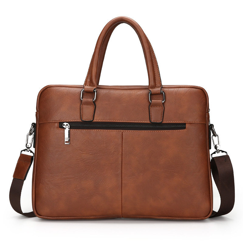 Cfun ya-男性用の大容量レザーショルダーバッグ,14イ - Leather Briefcase のレビューと価格