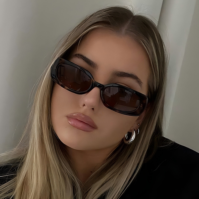 1 個ライト高級長方形サングラスミニマリストデザインエレガン - Sunglasses Uv400 のレビューと価格