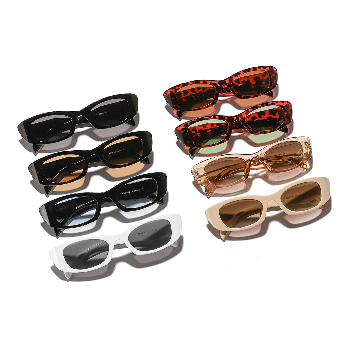ヴィンテージ風の小さめスクエア型サングラス。男女兼用。レトロ - Designer Sunglasses のレビューと価格