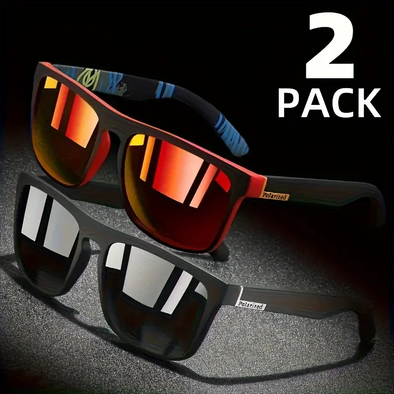 1/2個入り スクエア型スポーツサングラス、眩しさ防止、夏の - Sunglasses Uv400 のレビューと価格