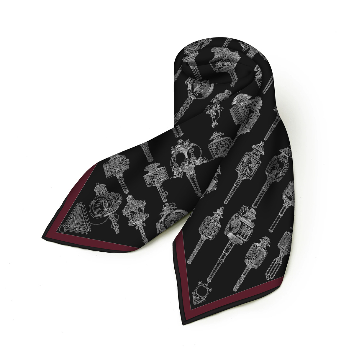 黒の高級デザイナーシルクカシミヤスカーフ 70 センチメート - Cashmere Scarf のレビューと価格