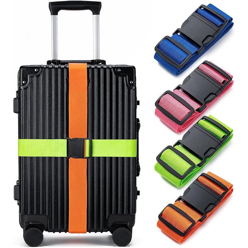 4個入りラゲージストラップセット、荷物固定ストラップ、ラゲー - Travel Luggage Set のレビューと価格