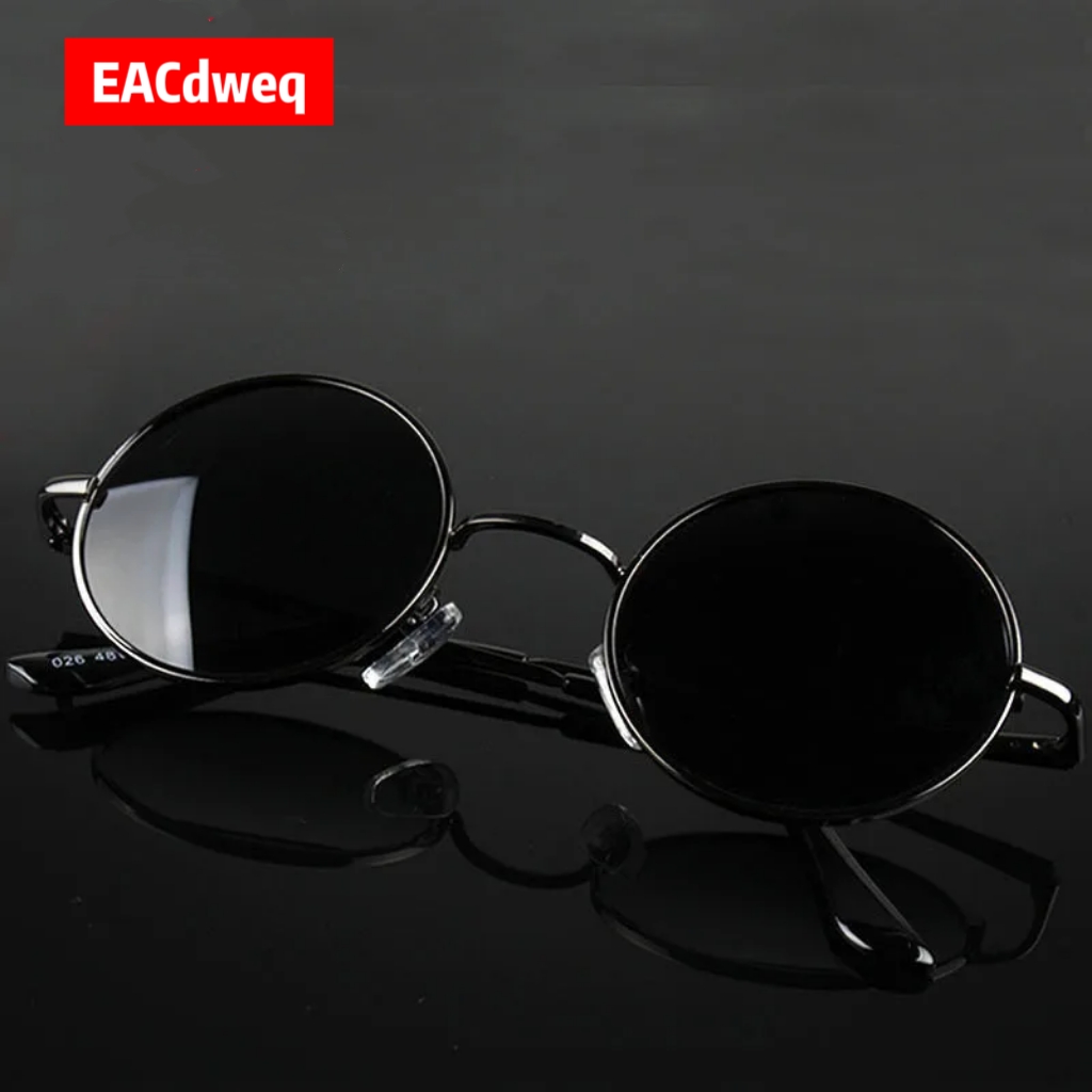 レトロヴィンテージラウンドサングラス男性ブランドデザイナーサ - Sunglasses Uv400 のレビューと価格