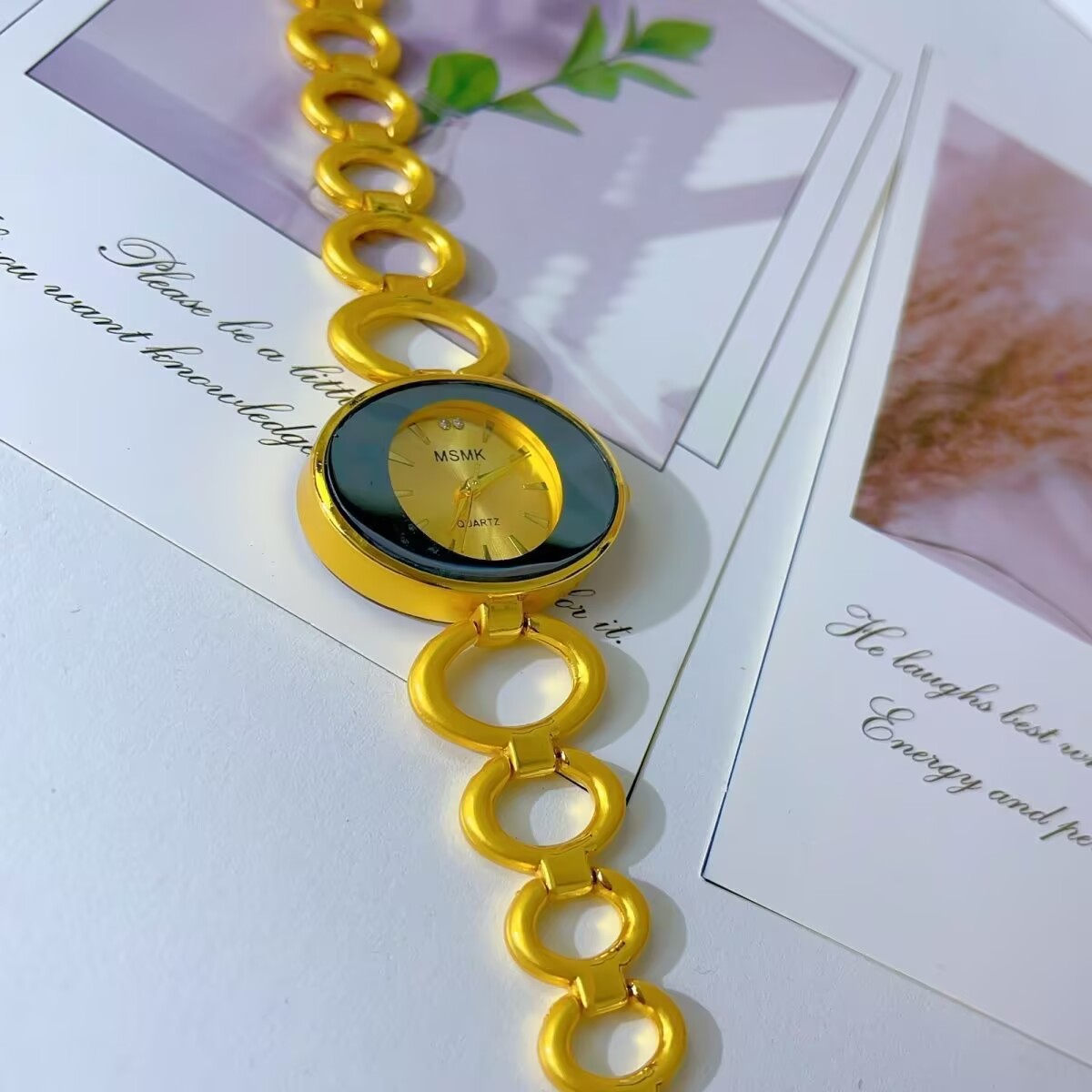 新しいアメリカン 24K ゴールドメッキ腕時計ウェディングパ - Gold Plated Jewelry のレビューと価格